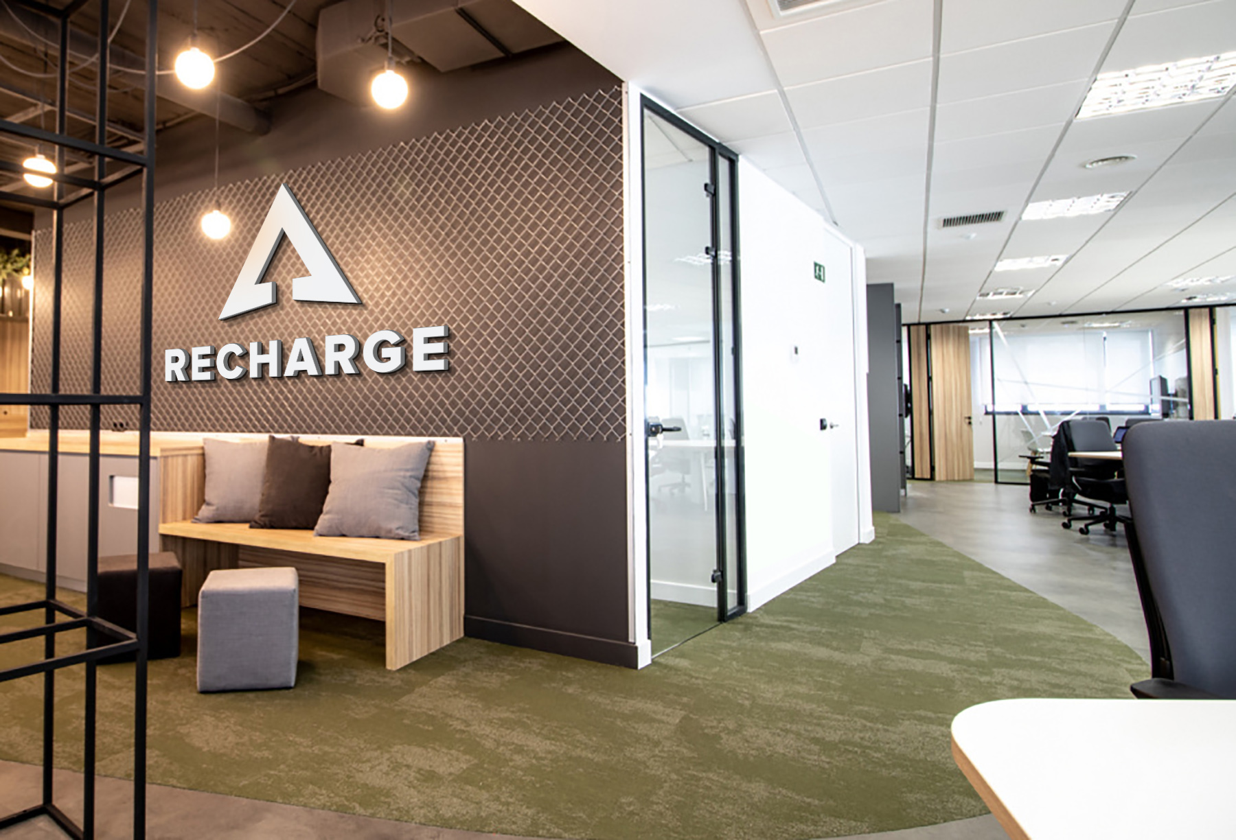 Recharge Wellness Treatment Rooms in a Tech company office